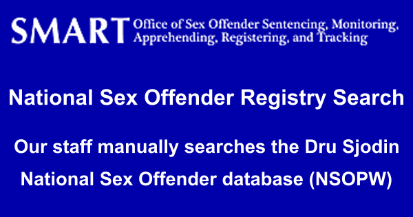 Sex offender registry search